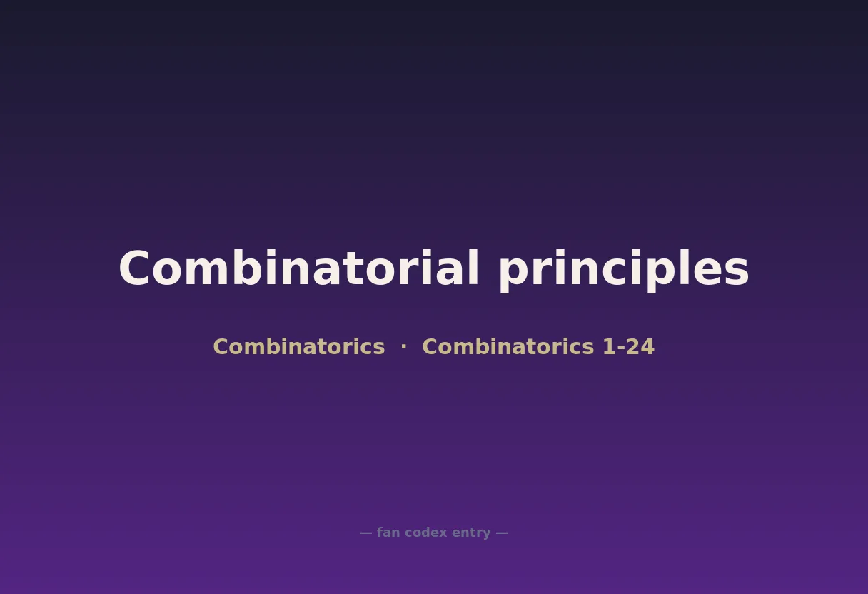 Combinatorial principles