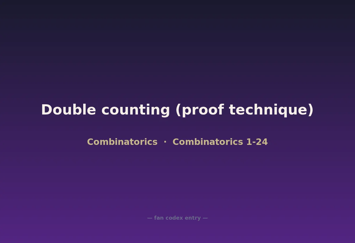 Double counting (proof technique)