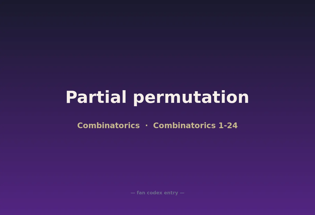 Partial permutation