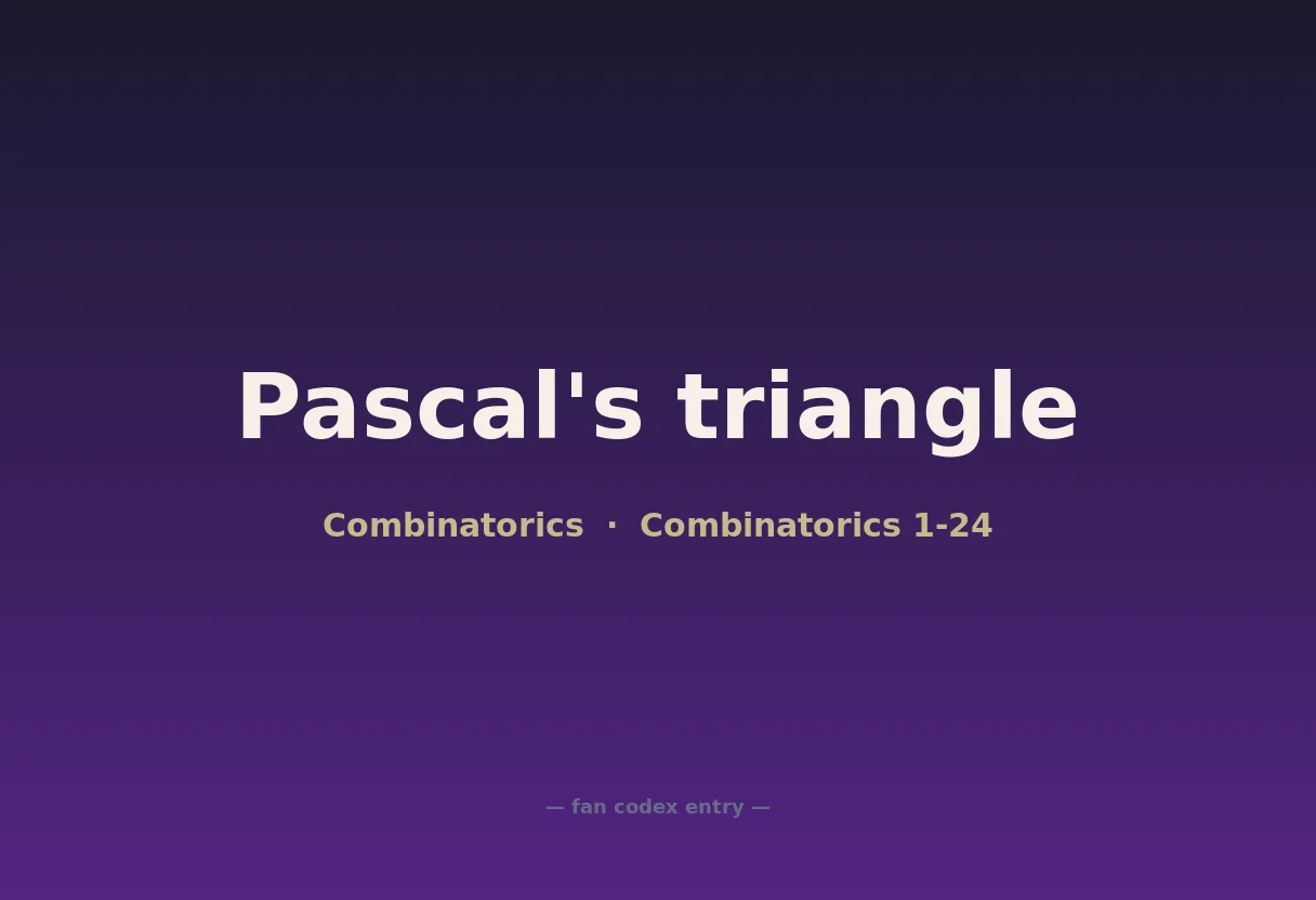 Pascal's triangle