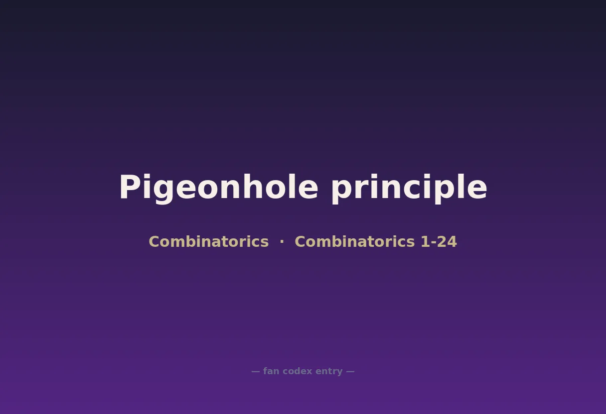 Pigeonhole principle