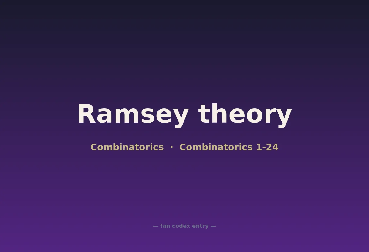 Ramsey theory