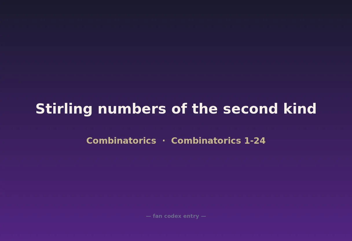 Stirling numbers of the second kind